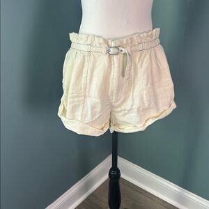 NWT Anthropologie Cream High Waist Shorts